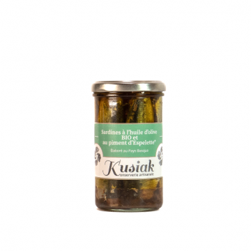 Conserverie Artisanale Kusiak - Sardines à l'Huile d'Olive et au Piment d'Espelette
